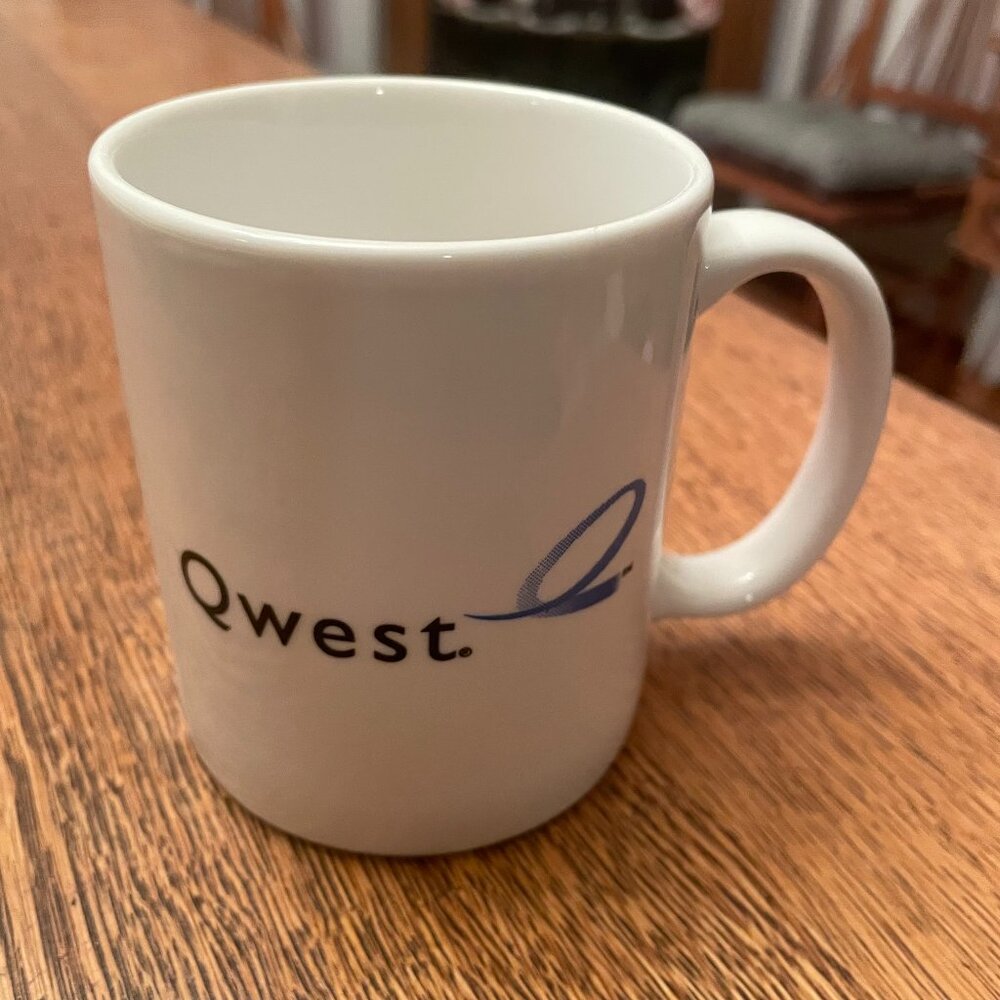 Qwest Communications White Coffee Cup Mug by Linyi